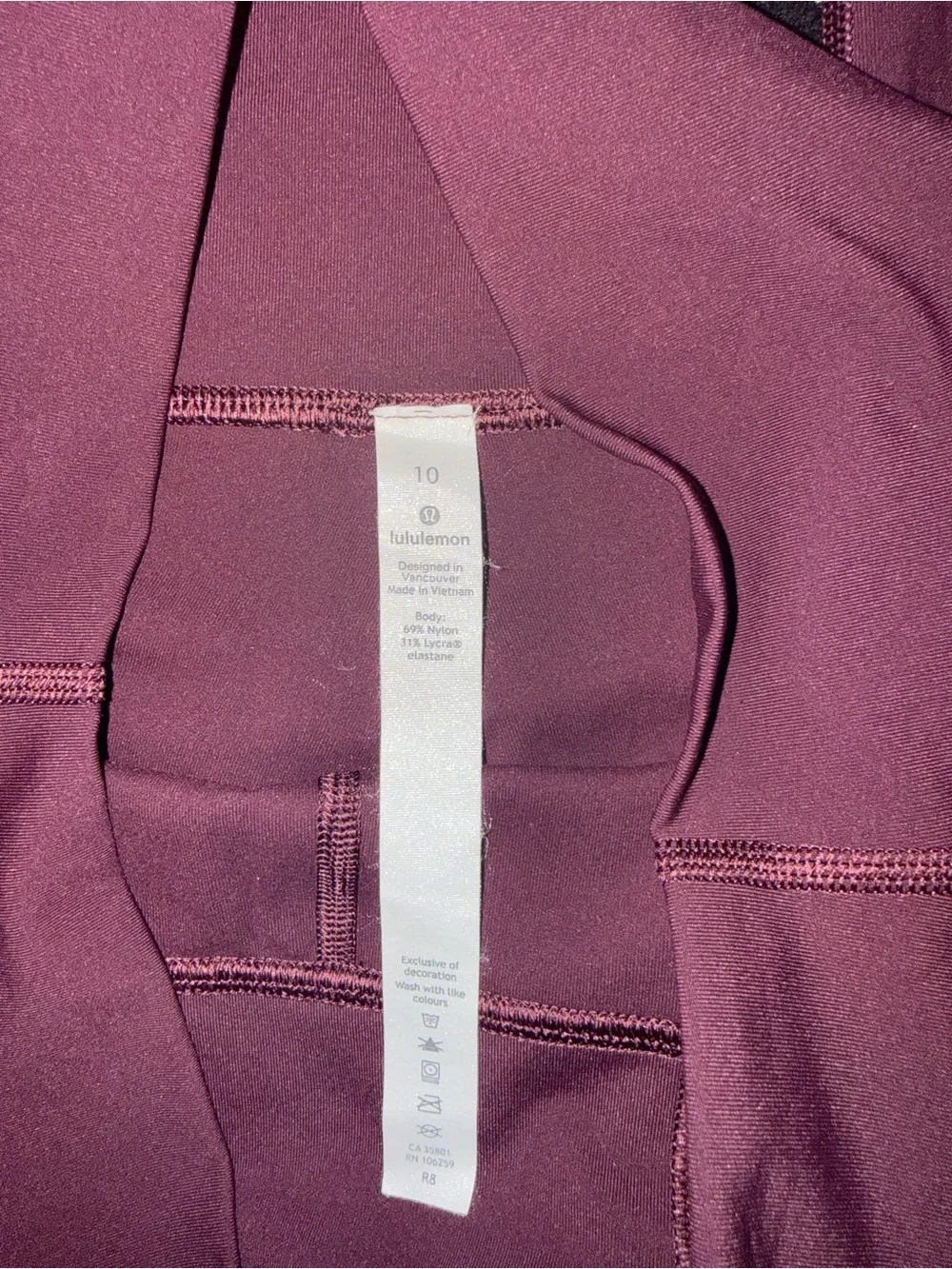 Lululemon High-Rise Align Burgundy Leggings
